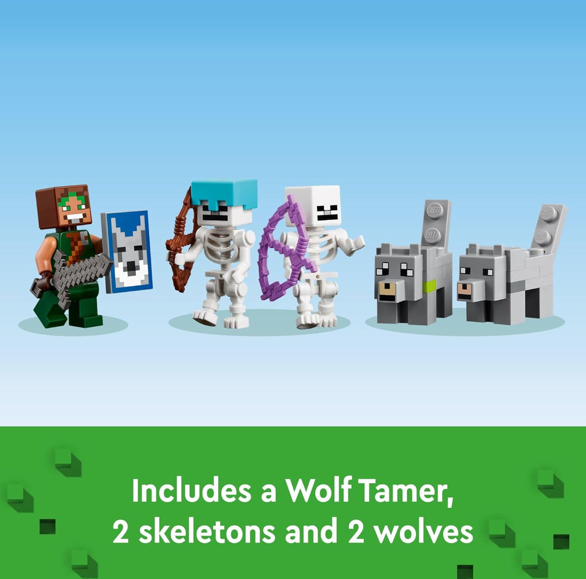 LEGO Minecraft The Wolf Stronghold Fortress Playset, Video Game Toy for Boys and Girls, Action Packed Castle Building Set