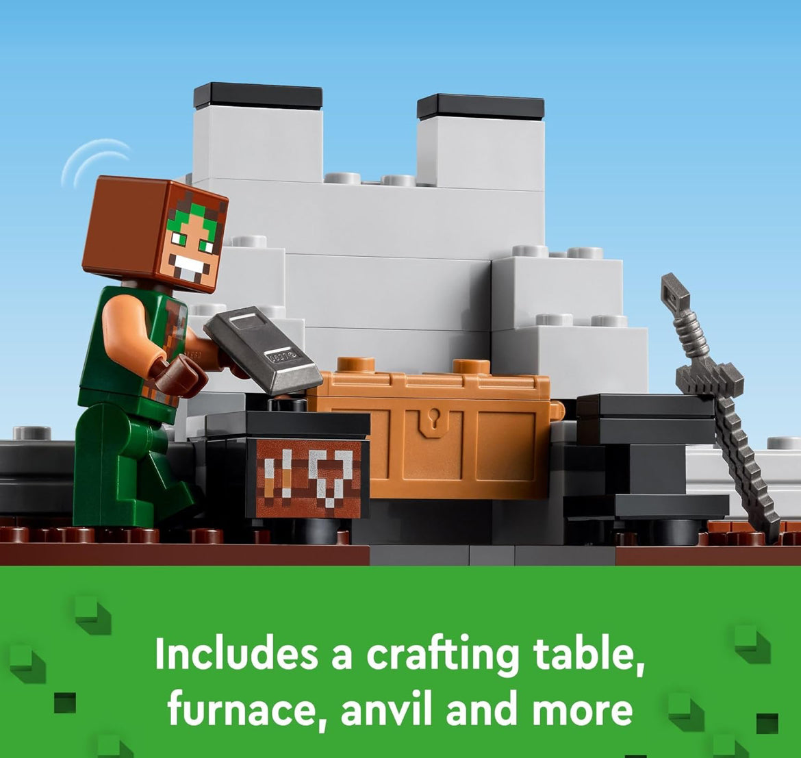 LEGO Minecraft The Wolf Stronghold Fortress Playset, Video Game Toy for Boys and Girls, Action Packed Castle Building Set